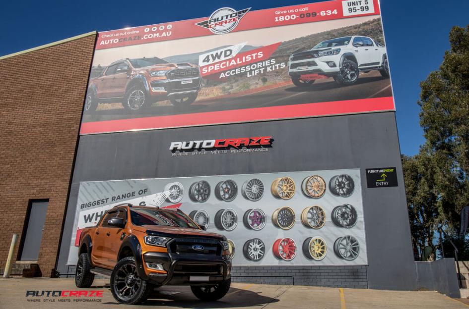 FORD-RANGER-VAPOR-BLACK-MACHINED-WITH-DARK-TINT